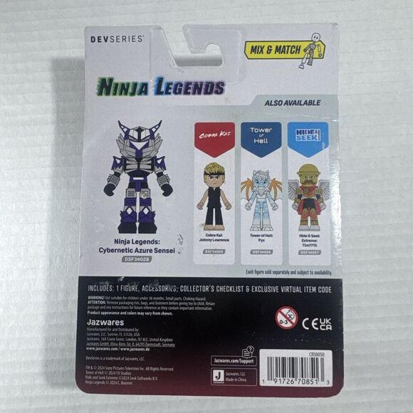 Devseries Ninja Legends Cybernetic Azure Sensei 3" Action Figure New in Package - Picture 2 of 5